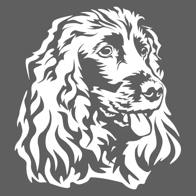 Tête de Cocker Spaniel "Black Edition"