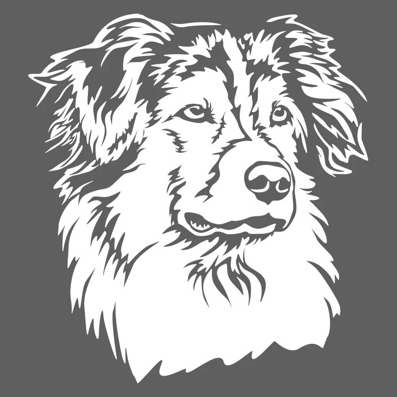 Australian Shepherd Kopf "Black Edition"