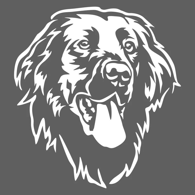 Flat-coated Retriever Kopf "Black Edition"