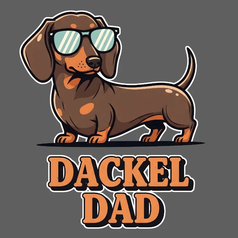 Papa teckel décontracté avec des lunettes de soleil