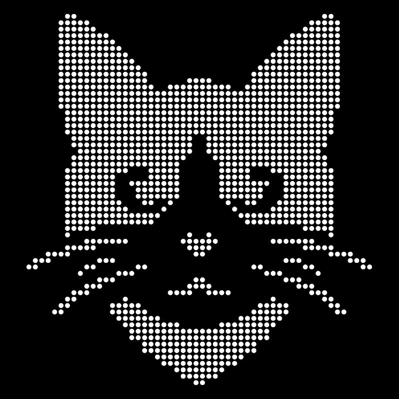 Visage de chat en demi-teinte