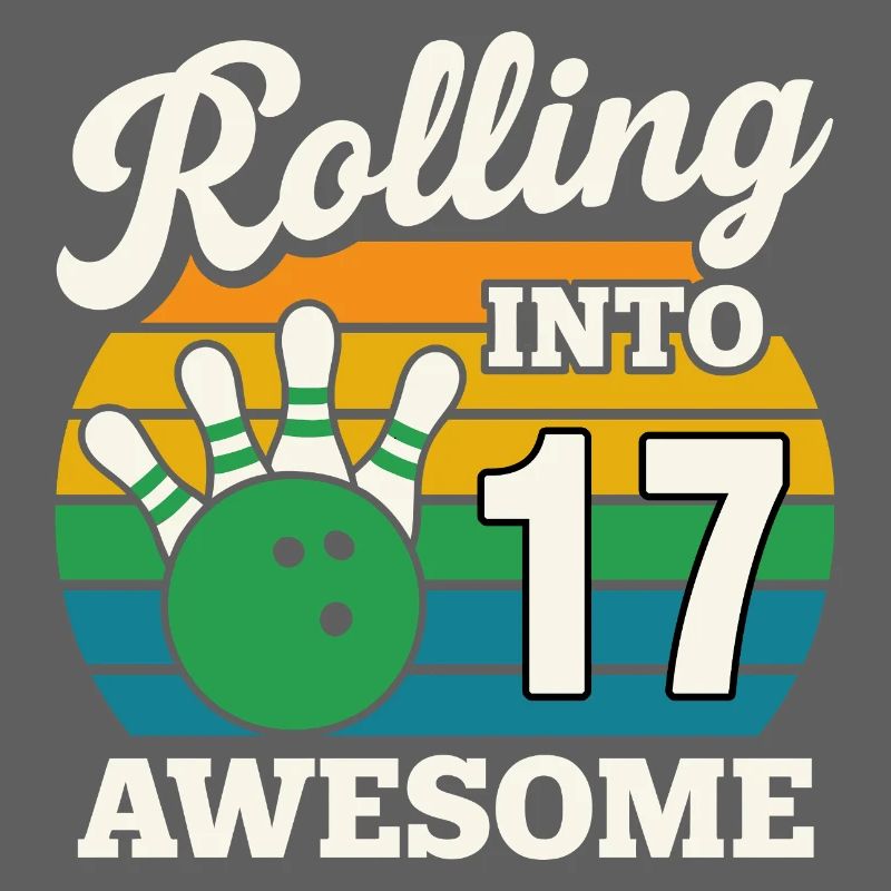 Retro Bowling 17th Birthday Tee