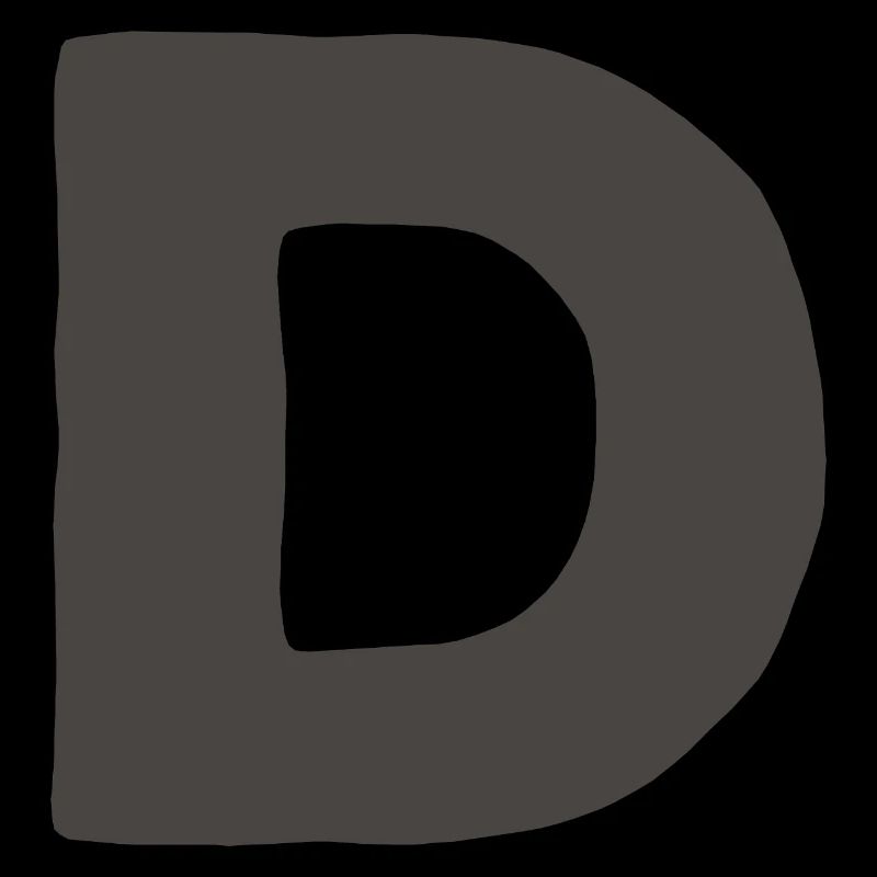 Minimal Letter D Bold Monogram Typography