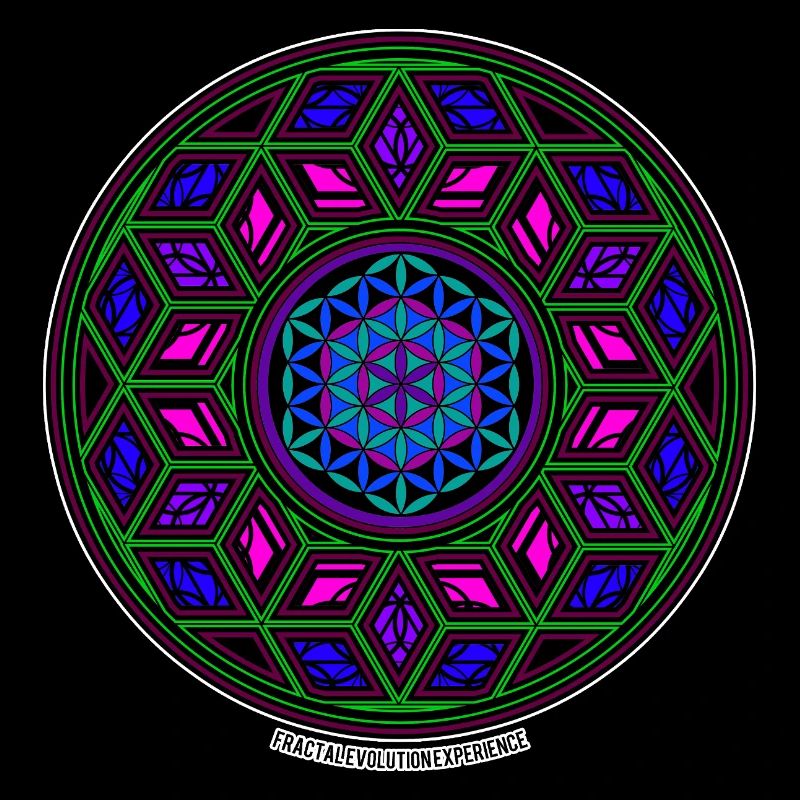 Expérience d’évolution fractale Kaléidoscope Mandala