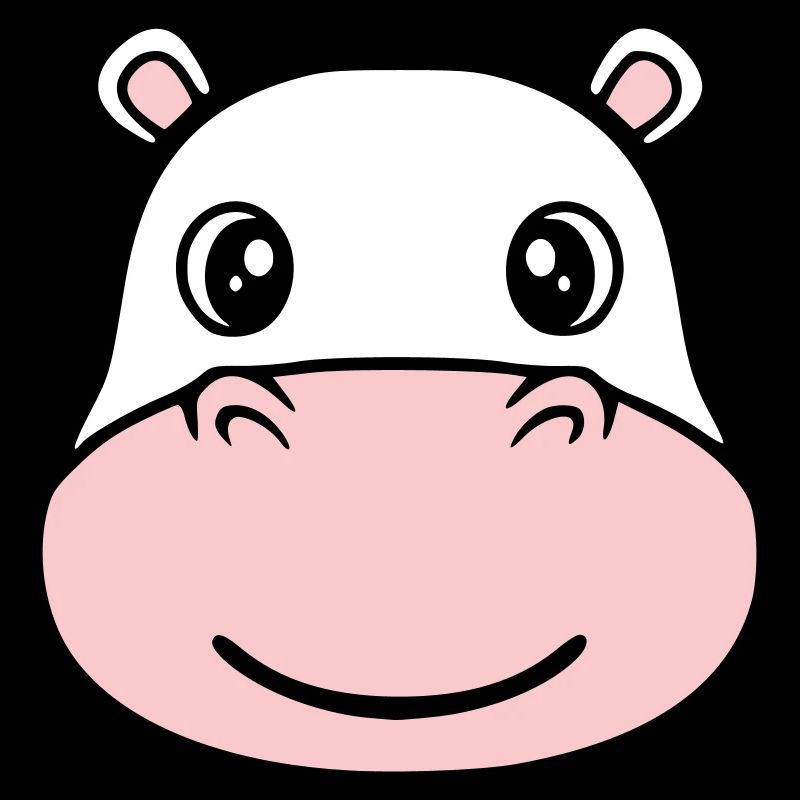 Nilpferd Kopf Gesicht Maske Lächeln