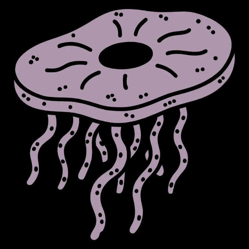 Minimalistisches Kombucha Scoby Tee Quallen