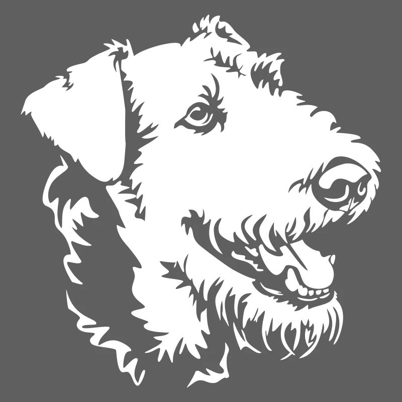Airedale Terrier Kopf "Black Edition"