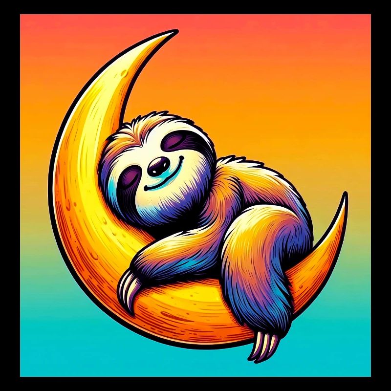 Sloth sleeps on the Moon