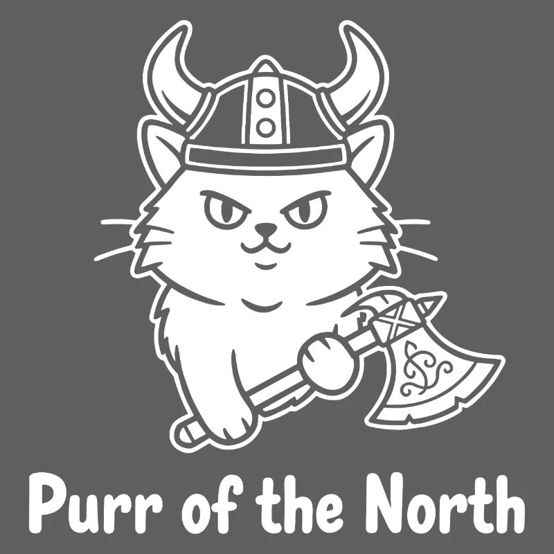 Viking Cat with Axe