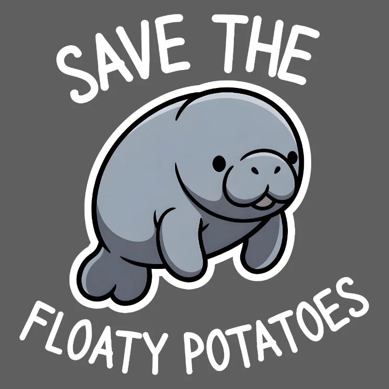 Cute Manatee Save the Floaty Potatoes 