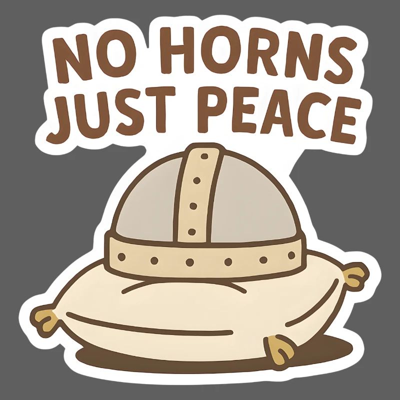 Peaceful Sack with No Horns Message