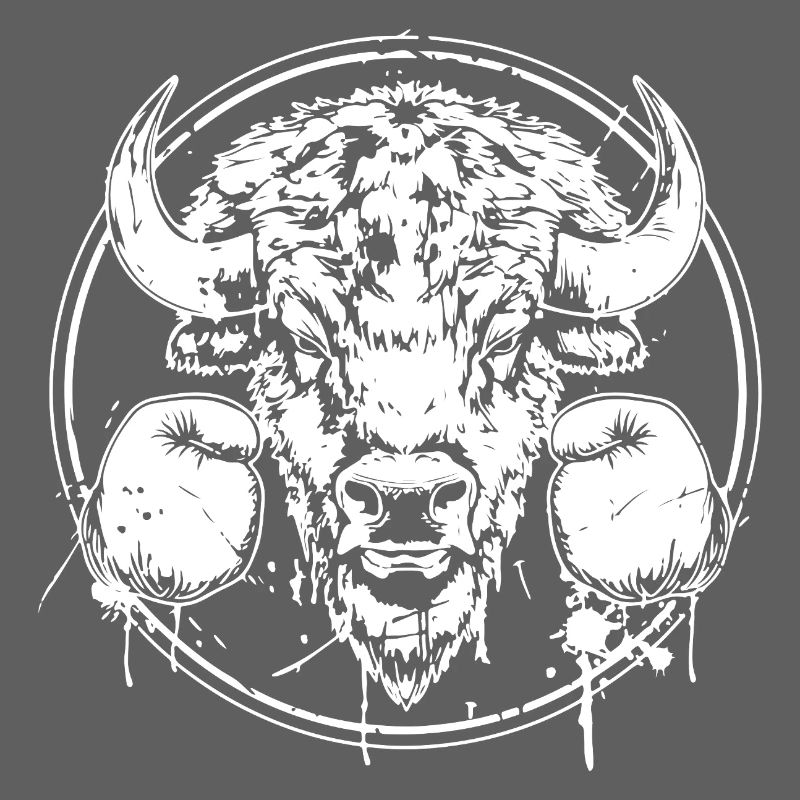 Bison Boxer Boxing MMA