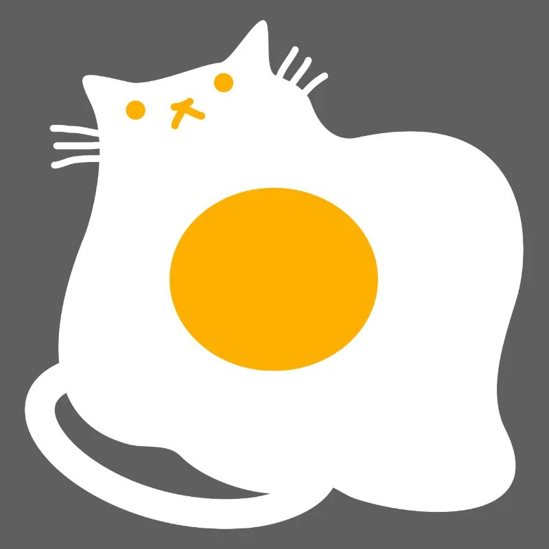 Funny Cat as Fried Egg Cooking Chef