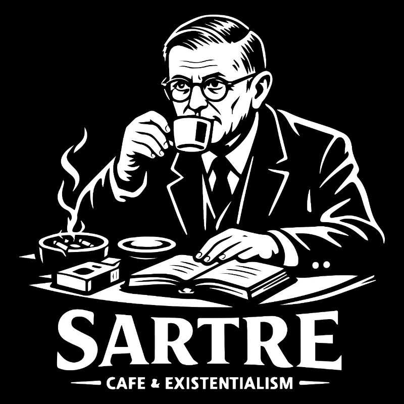 Sartre Café Existentialismus