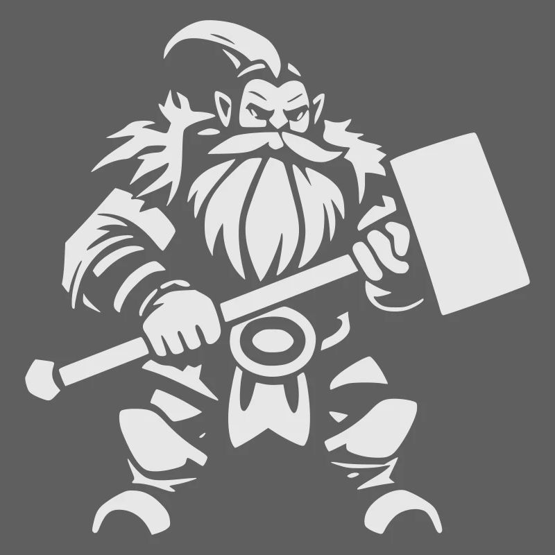 Dwarf Warrior With War Hammer