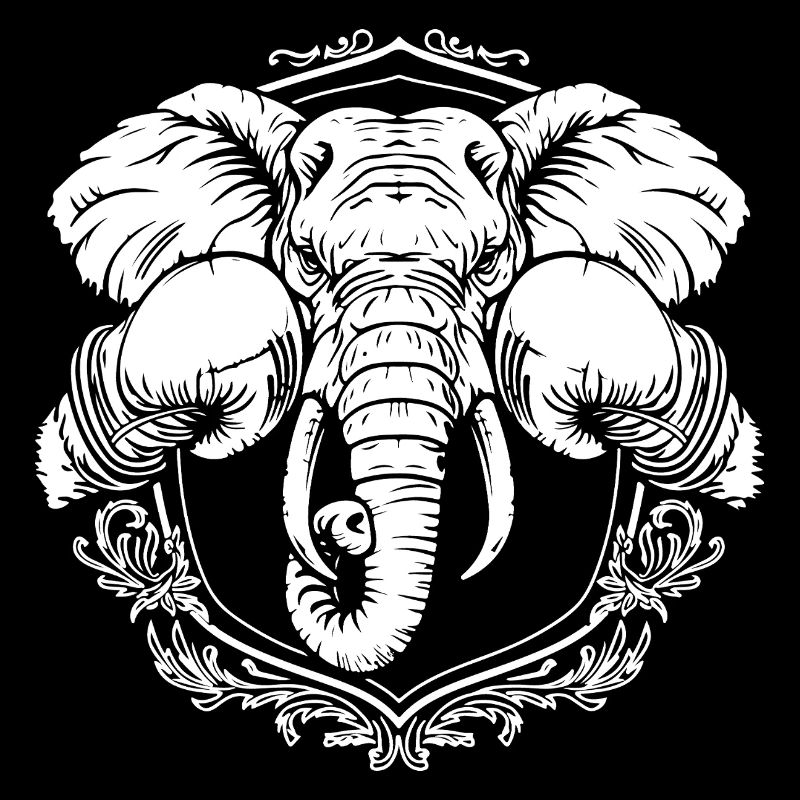 Éléphant boxeur