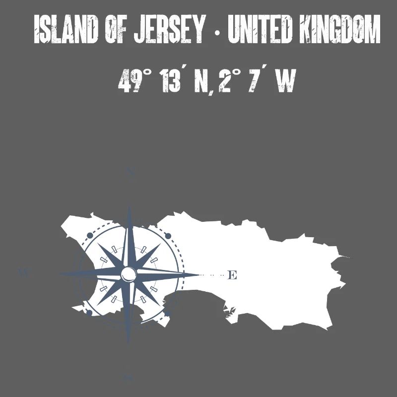 Jersey Island Map Coordinates Compass