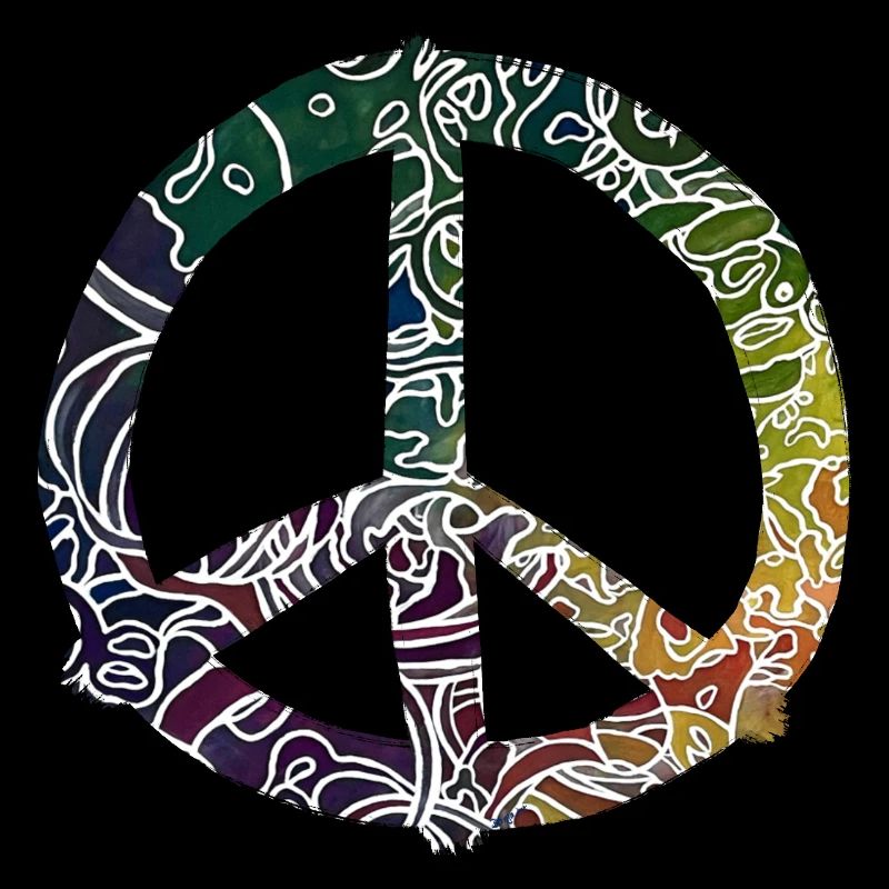 Kaleidoscope Peace-Sign Pattern