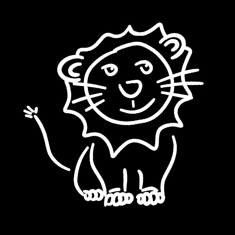 Sonnenlöwe Doodle Stil
