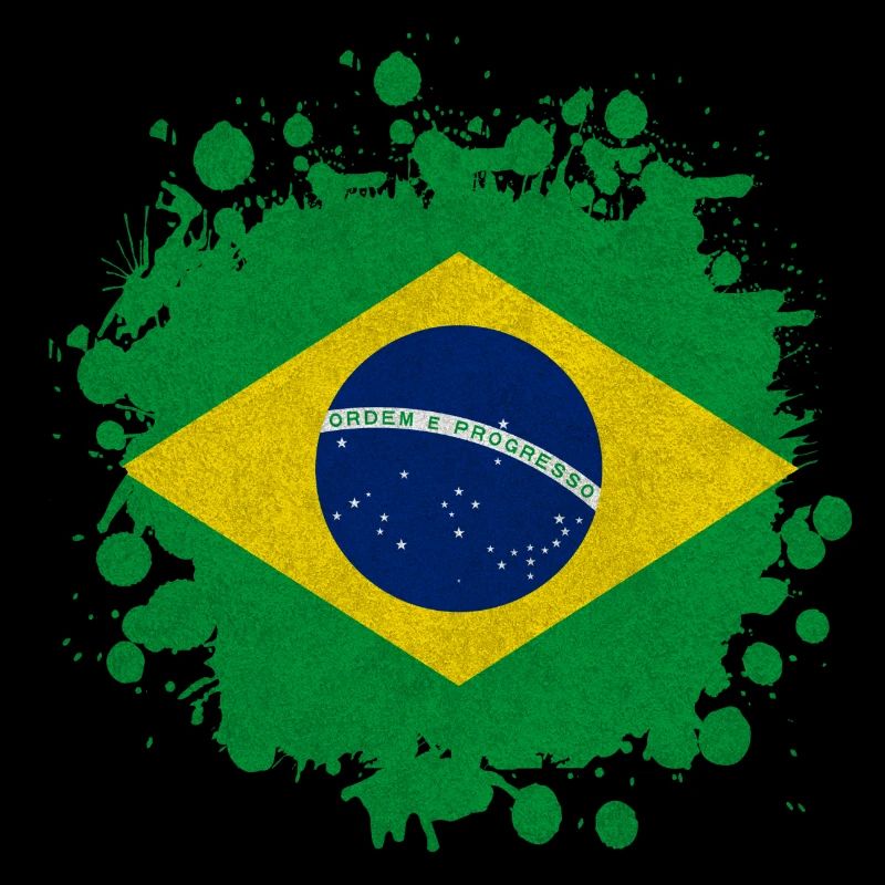 Brasilien Klecks Fleck Geschenk Flagge Südamerika