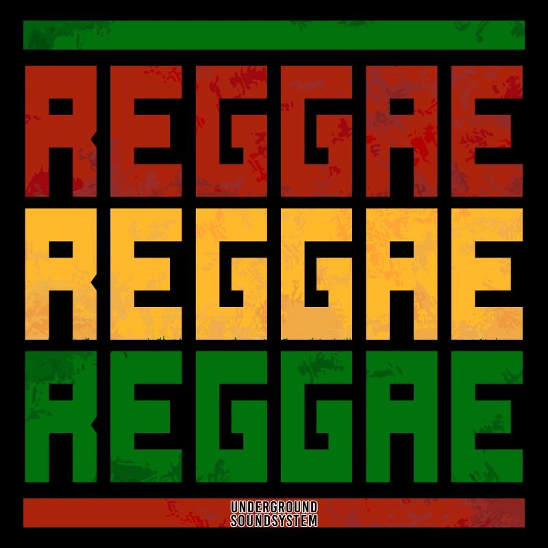Reggae Font Block Graphic