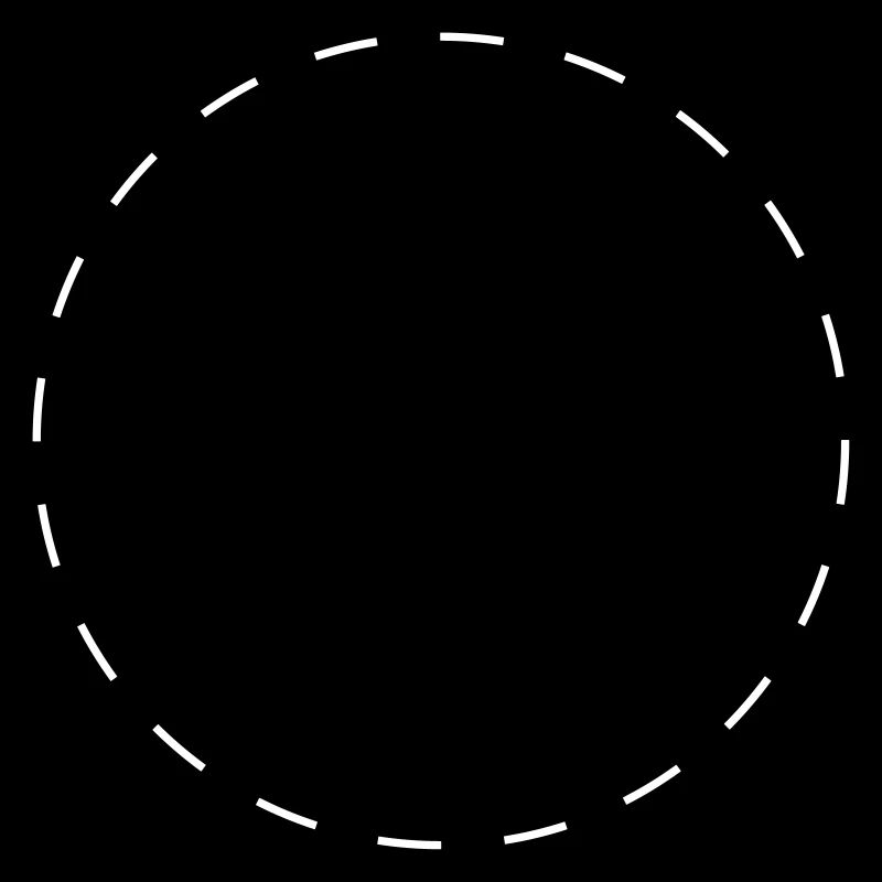Circle dashed white | Vectorgraphic