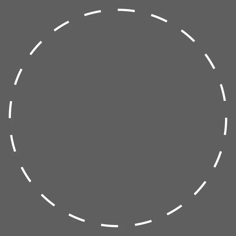 Circle dashed white | Vectorgraphic
