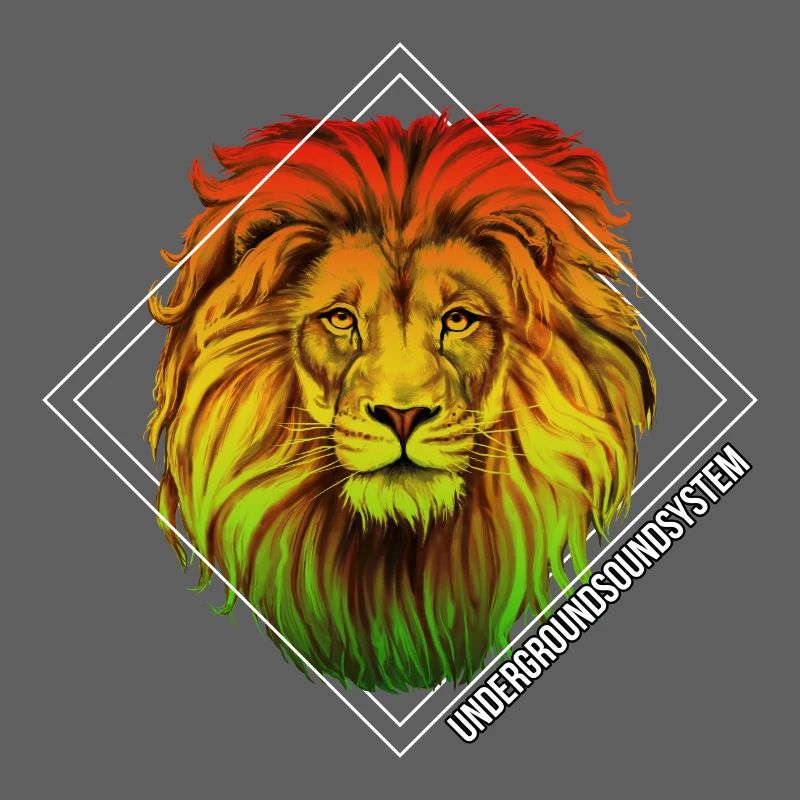 Regenbogenlöwe Diamond Muster