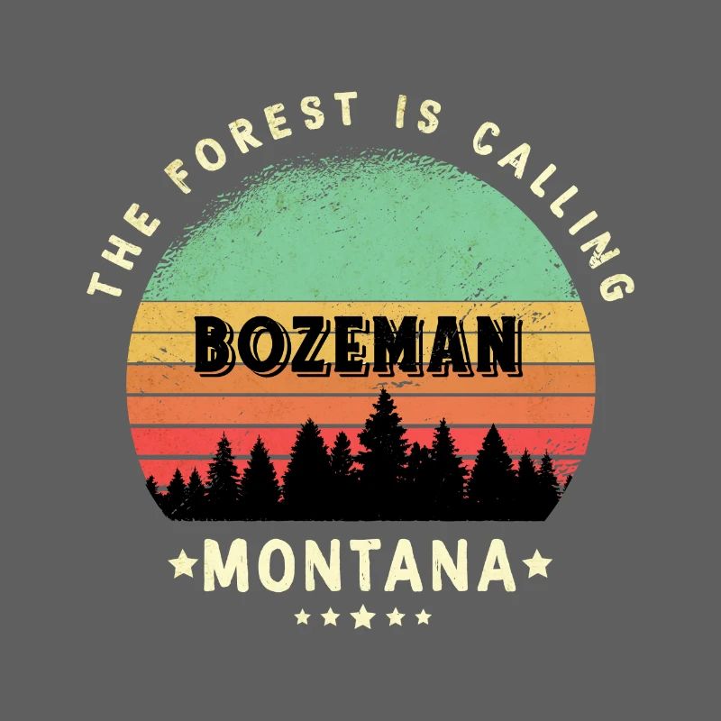 Conception de la forêt de Bozeman Montana