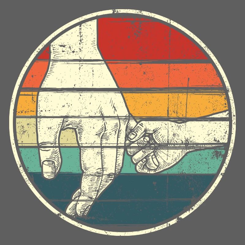 Holding Hands Rainbow Circle