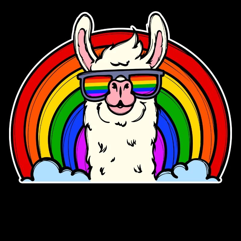 Bisexual Relationship Cool Lama Lgbt Rainbow