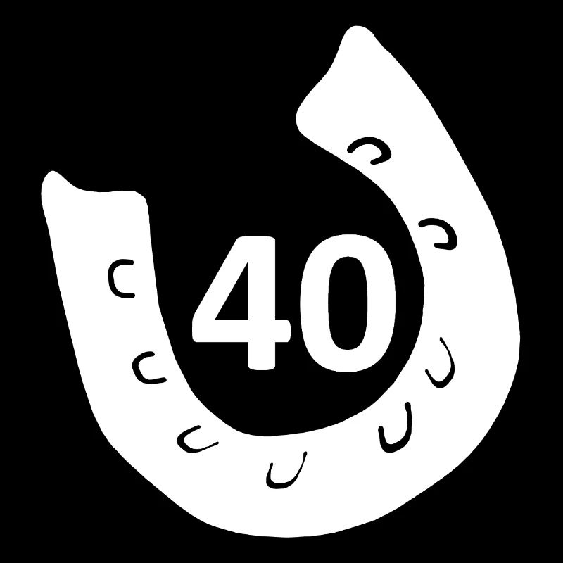 Geburtstags oberteil, 40 Hufeisen