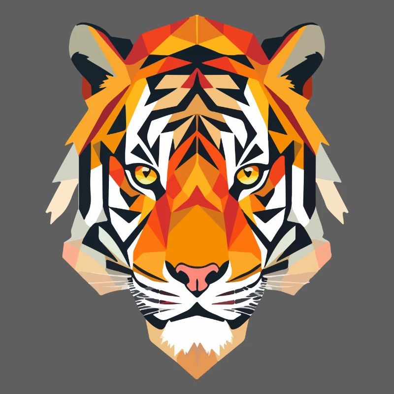 Stylized Tiger, Geometric