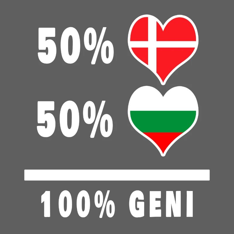 Bulgarie et Danemark 100% drapeau de génie