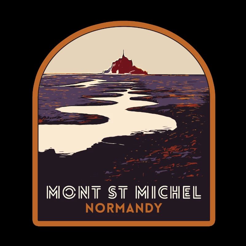 Illustration colorée du Mont Saint Michel