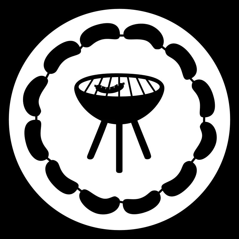Circle Button Sausage Chain Grilling Camping Fan Hobby