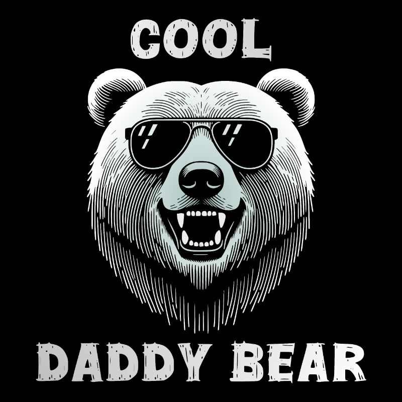 Tête ours cool daddy bear avec lunettes de soleil