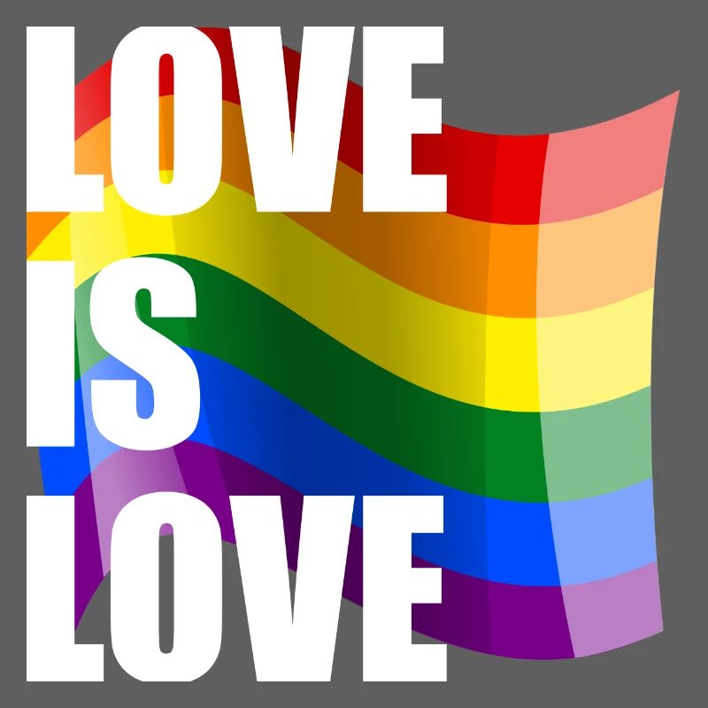 Regenbogen Liebe Wellen-Design