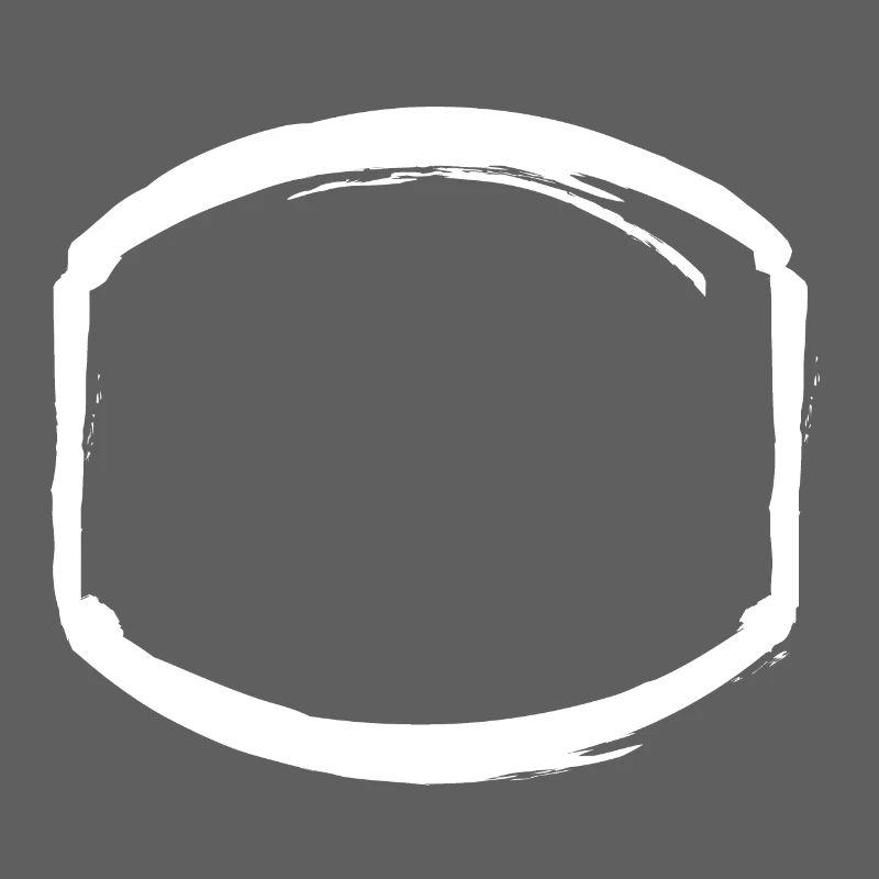 white oval frame