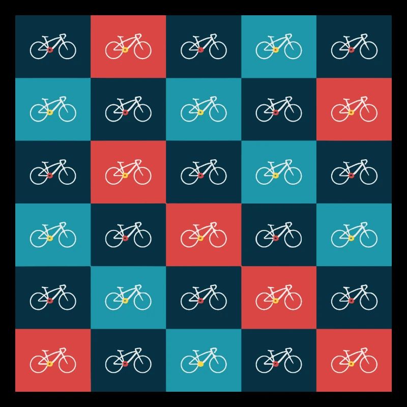 Vibrant Bicycle Pattern Artwork