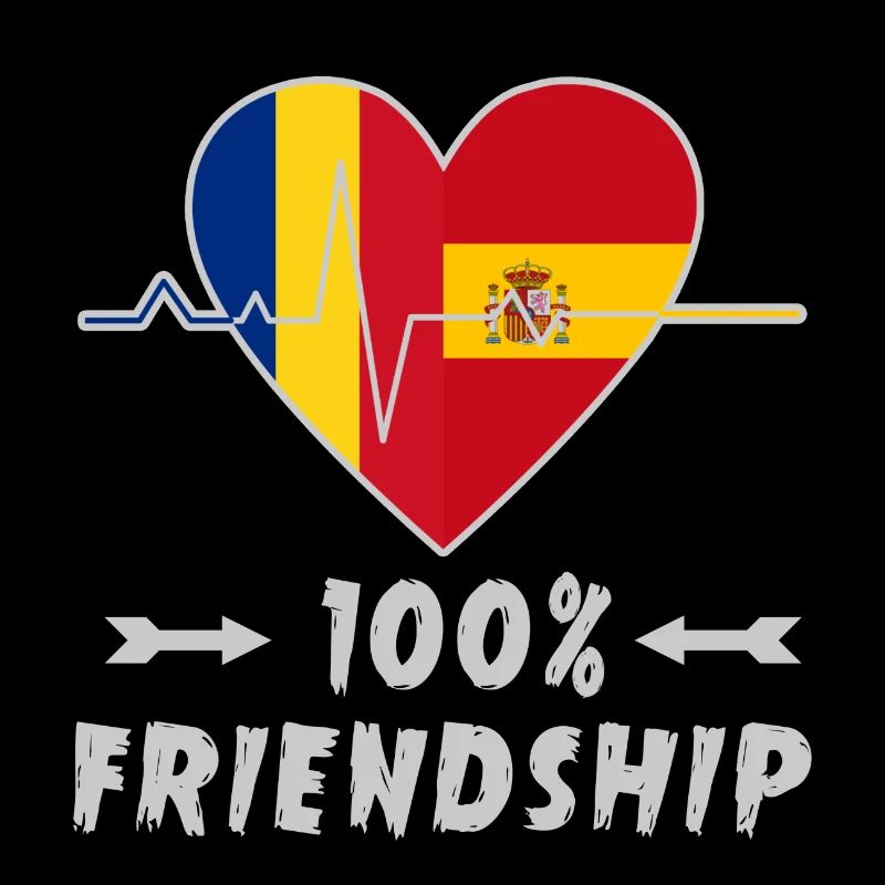 Rumänien und Spanien 100% Freundschaft