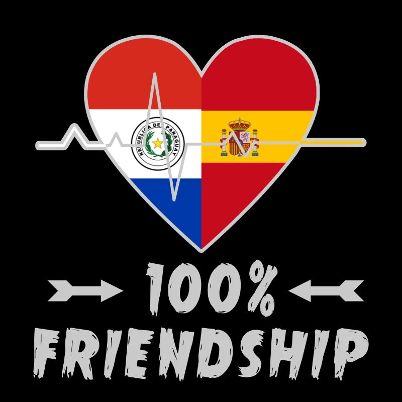 Paraguay und Spanien 100% Freundschaft