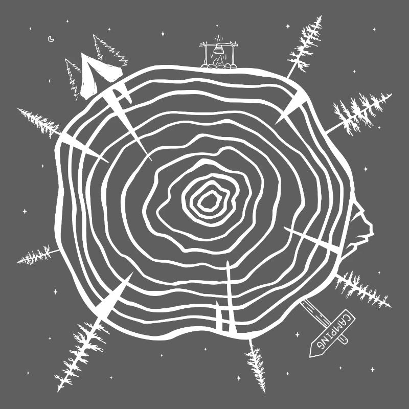 Minimalist Tree Ring Forest Design