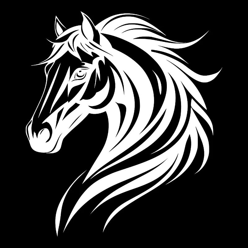 Portrait de cheval stylisé moderne