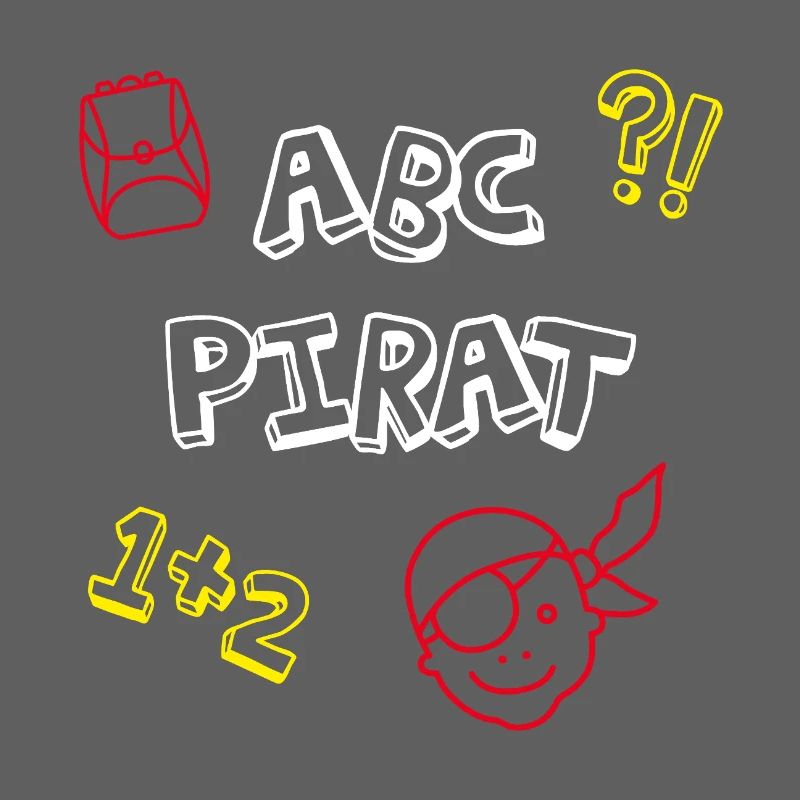 ABC Pirat Einschulung Schule Comic Kinder Feier