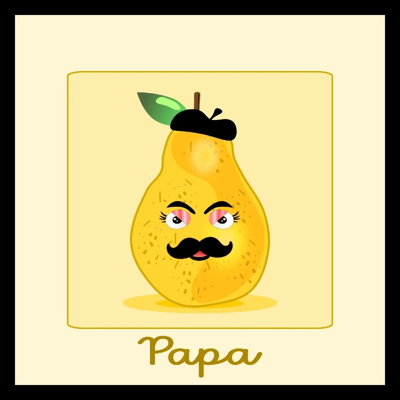 Französischer Vater - Papa mit Schnurrbart Bart