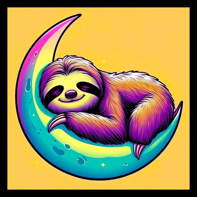 Sloth sleeps on the Moon