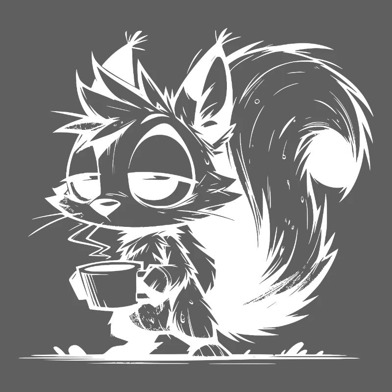 Bitte nicht stören – Eichhörnchen Kaffeezeit