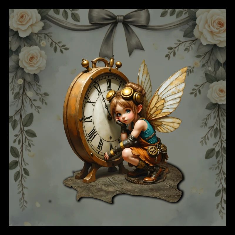 Magic clock with mechanical fairy