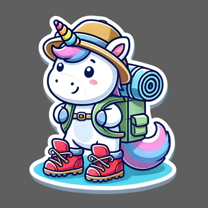 Abenteuer Einhorn mit Rucksack & Wanderschuhen